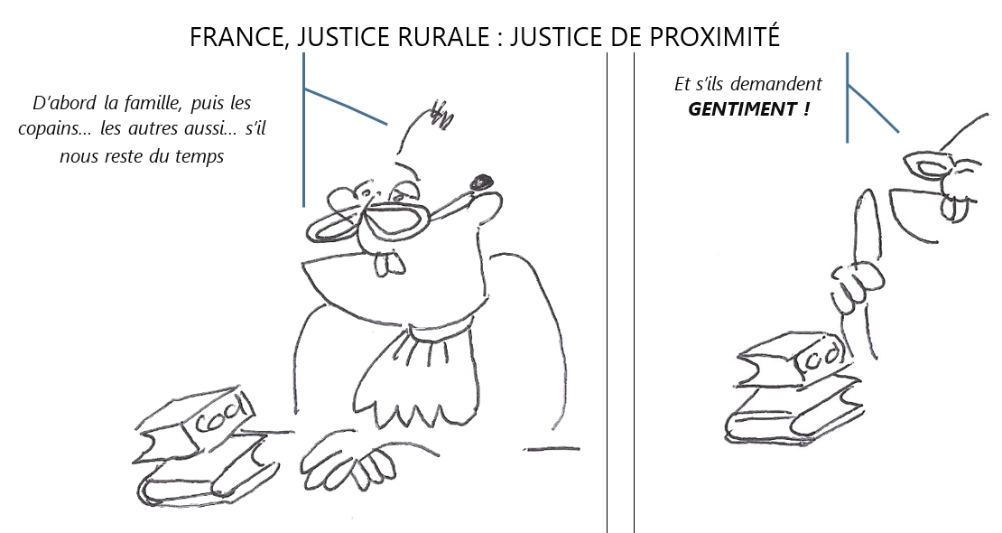 la justice rurale en France : la famille, ensuite les copains... les autres s'il nous reste du temps !