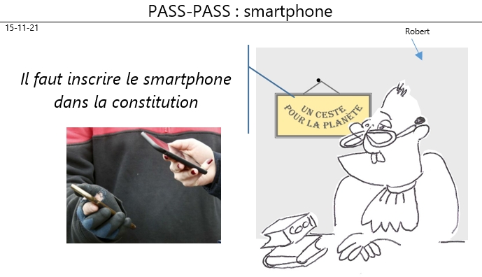 15/11/2021 : avec les nombreux docs numériques, faudrait songer à inscrire le smartphone dans la constitution !