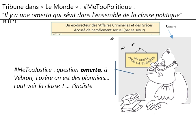 15/11/2021 : «Le Monde» publie une tribune #MeTooPolitique... les aalz proposent de généraliser !