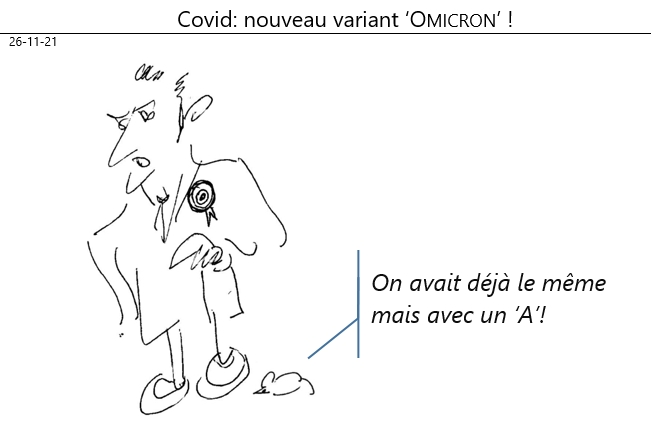 26/11/2021 : covid : un nouveau variant Omicron !