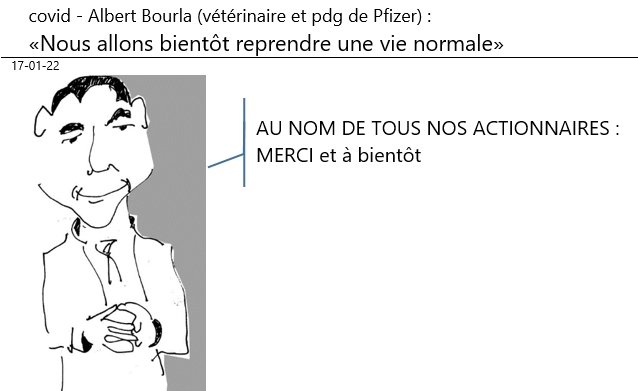 17/01/2022 : Albert Bourla (pdg de Pfizer) : «Nous allons bientôt reprendre une vie normale»
