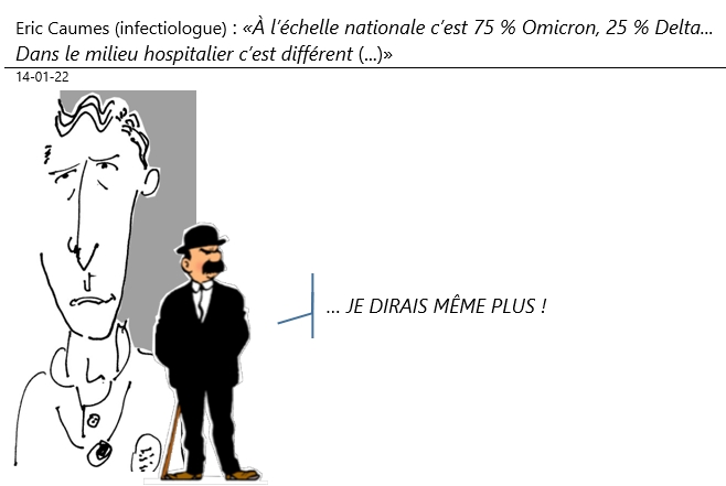 14/01/2022 : Eric Caumes (infectiologue) à la télé: la bonne règle de 75%, 25%...