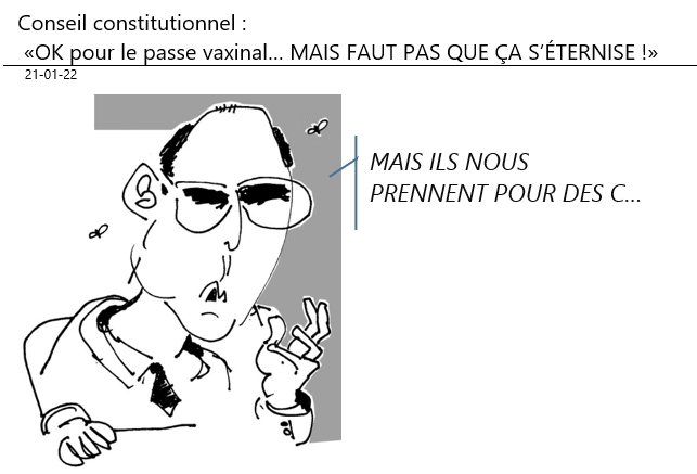 21/01/2022 : Le conseil constit: «ok pour le passe.. mais faut pas que ça s'éternise !»