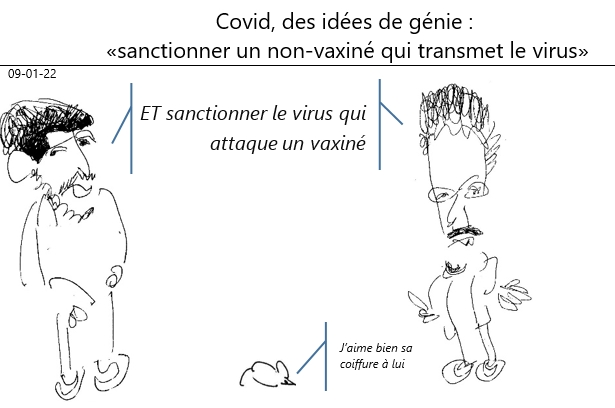 09/01/2022 : covid - des idées de génie (Smadja et Fellous) - une loi pénalisant la transmission de virus !