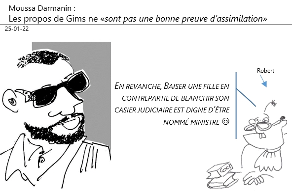 25/01/22 - Moussa Darmanin : Les propos de Gims ne «sont pas une bonne preuve d’assimilation»