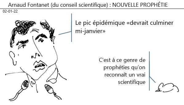 02/01/2022 : covid - Fontanet fait une nouvelle prophétie: le pic va culminer mi-janvier