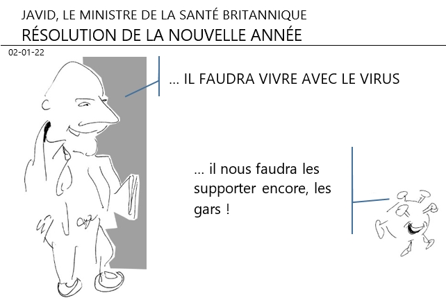 02/01/2022 : covid - le ministre de santé britannique: « il nous faudra vivre avec le virus »