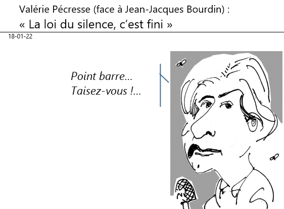 18/01/2022 : Pécresse (face à Jean-Jacques Bourdin) :« La loi du silence, c’est fini »