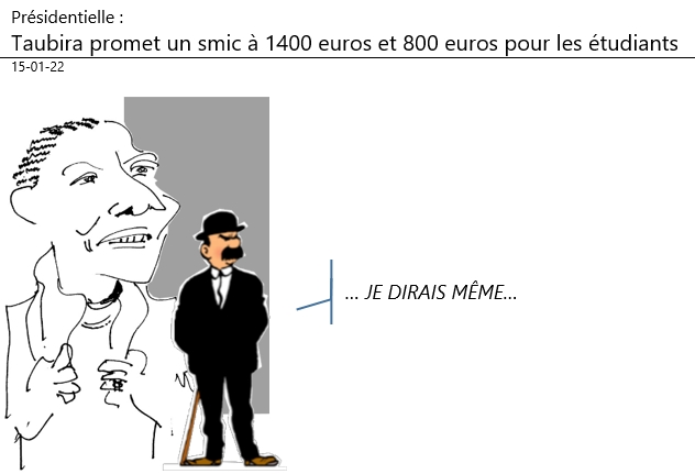 15/01/2022 : Présidentielle : Taubira promet un smic à 1400 euros et 800 euros pour les étudiants