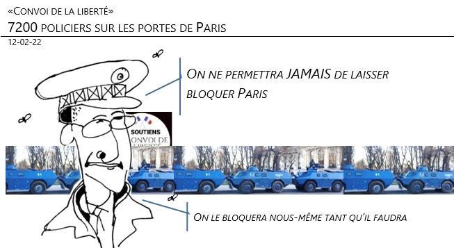 12/02/22 - «Convoi de la liberté» - 7200 fpoliciers bloquent les portes de Paris !