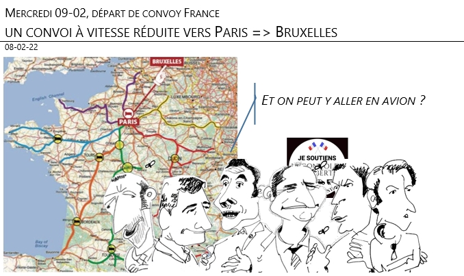 08/02/22 - Demain 09-02, départ d'un convoi à vitesse réduite vers Paris => Bruxelles