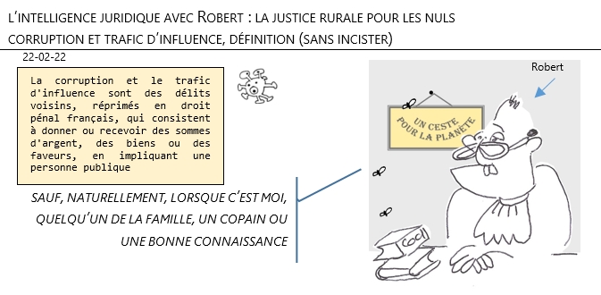 22/02/22 - intelligence juridique avec Robert – corruption et trafic d’influence, définition