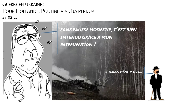 257/02/22 - guerre en Ukraine: pour Hollande, Poutine «a déjà perdu» !