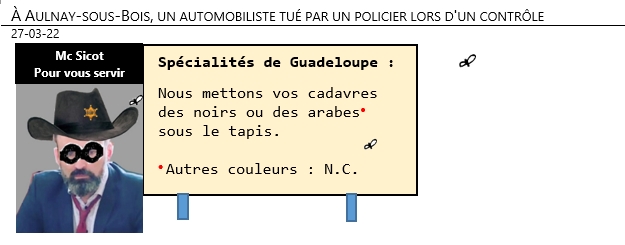 27/03/22 - À Aulnay-sous-Bois, un automobiliste tué par un policier lors d'un contrôle !