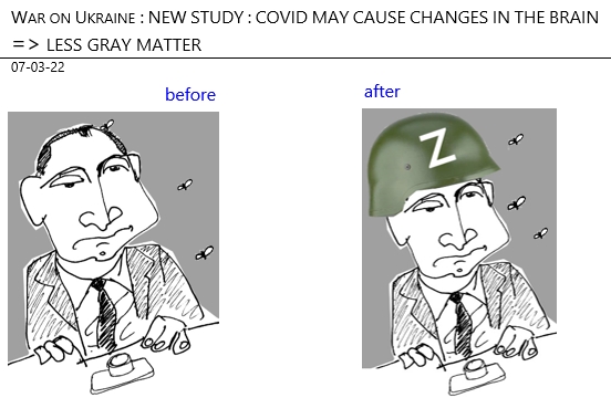 07/03/22 - New Study: Covid May Cause Changes in the Brain => less gray matter!