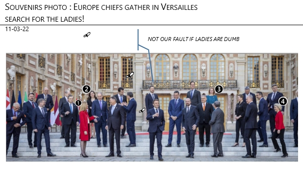 11/03/22 - photo souvenirs : Europe chiefs gather in Versailles. search for the ladies!