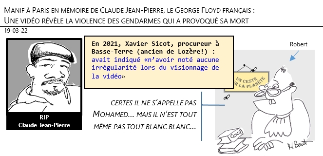 19/03/22 - Manif à Paris en mémoire de Claude Jean-Pierre, le George Floyd français !