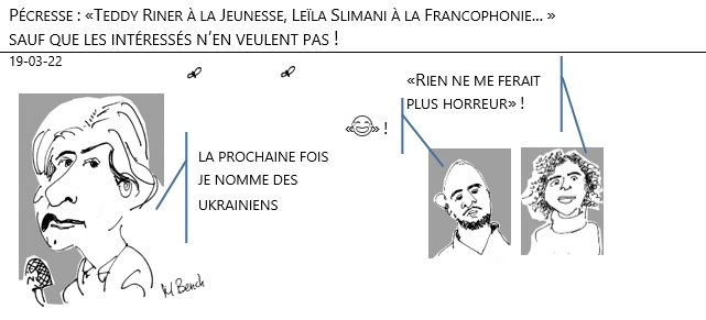 19/03/22 - Pécresse : «Teddy Riner à la Jeunesse, Leïla Slimani à la Francophonie...» sauf qu’ils n’en veulent pas !