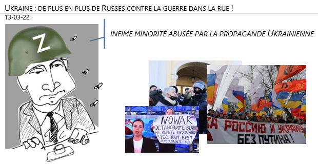 15/03/22 - Ukraine: les Russes anti-guerre dans la rue (et à la télé !)