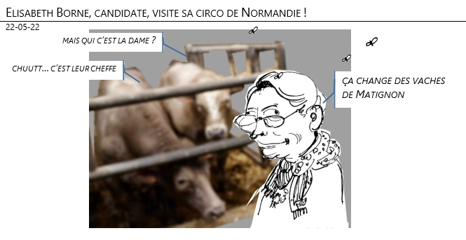 22/05/22 - Elisabeth Borne, candidate, visite sa circo de Normandie !