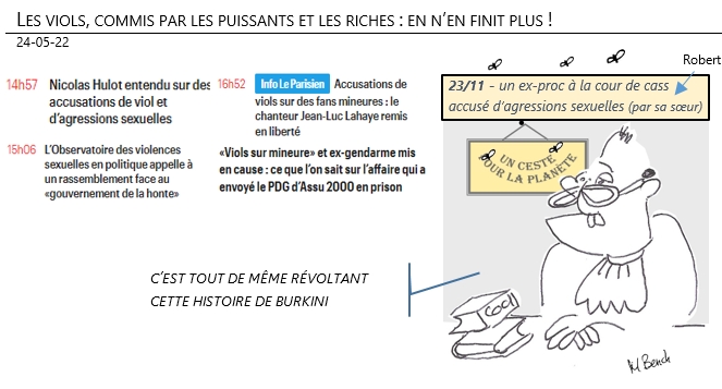 24/05/22 - Les viols, commis par les puissants et les riches : en n’en finit plus !