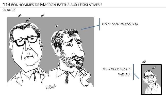 20/06/22 - Législatives : 114 bonhommes de Macron battus !