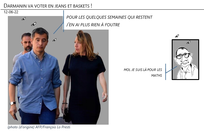12/06/22 - Darmanin va voter en jeans et baskets !