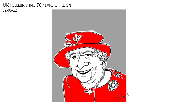 02/06/22 - UK : celebrating 70 years of reign!