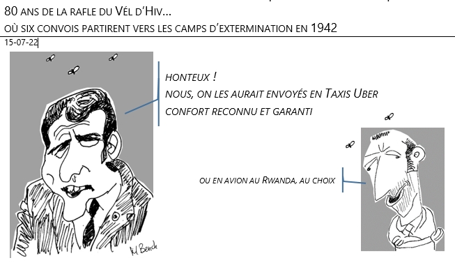 15/07/22 - 80 ans de la rafle du Vél d’Hiv… où six convois partirent vers les camps d’extermination en 1942