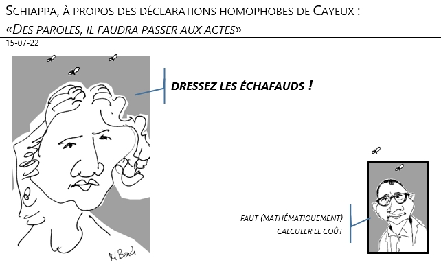 15/07/22 - Déclarations homophobes de Cayeux, Schiappa met son grain de sel : «Des paroles, il faudra passer aux actes» !