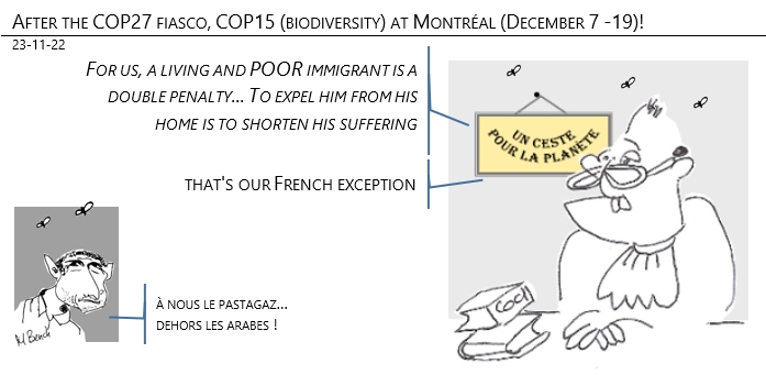 23/11/2022 - After the COP27 fiasco, COP15 (biodiversity) @ Montréal (December 7 -19)!