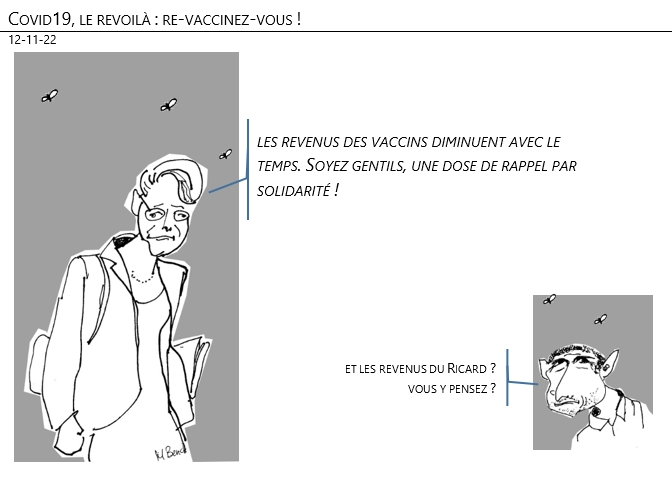 12/11/2022 - Covid19, le revoilà : re-vaccinez-vous !