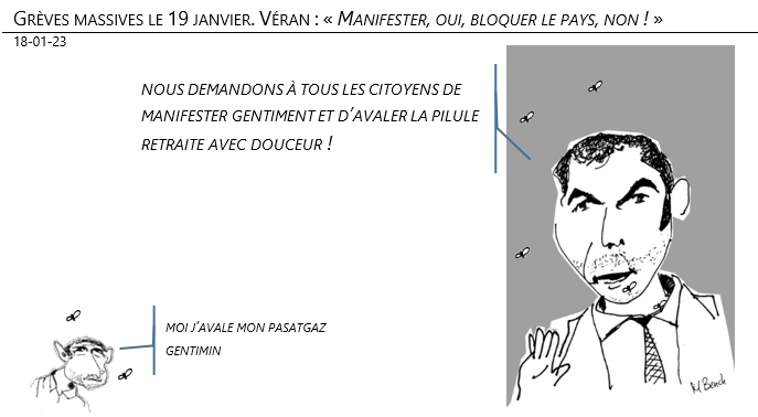18/01/2023 – Grèves massives le 19 janvier. Véran : « Manifester, oui, bloquer le pays, non ! »