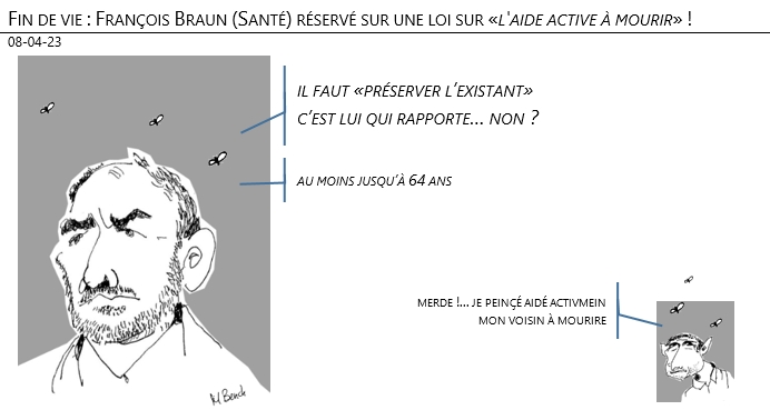 08/04/2023 – Fin de vie : François Braun (Santé) réservé sur une loi sur «l'aide active à mourir» !