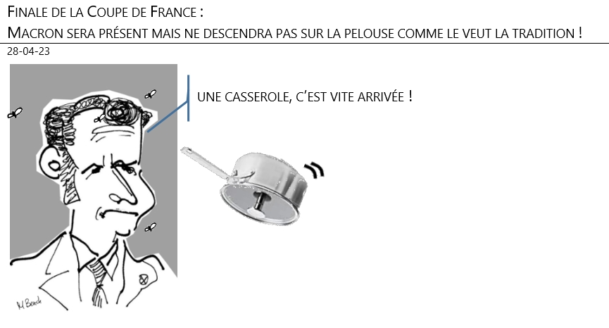 28/04/2023 – Finale de la Coupe de France : Macron sera présent mais ne descendra pas sur la pelouse comme le veut la tradition !