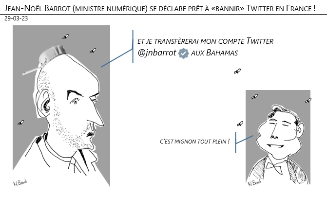 29/05/2023 – Jean-Noël Barrot (ministre numérique) se déclare prêt à «bannir» Twitter en France !