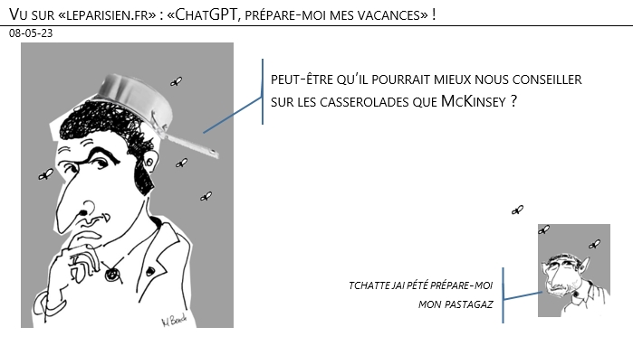 08/05/2023 – Vu sur «leparisien.fr» : «ChatGPT, prépare-moi mes vacances» !