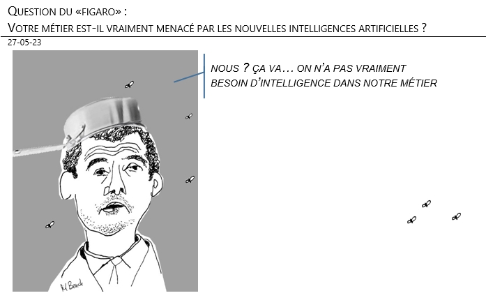 27/05/2023 – Question du «figaro» : Votre métier est-il vraiment menacé par les nouvelles intelligences artificielles ?