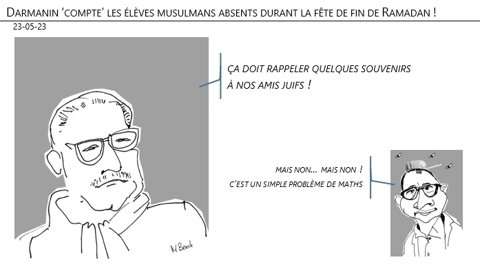 23/05/2023 – Darmanin ‘compte’ les élèves musulmans absents durant la fête de fin de Ramadan !
