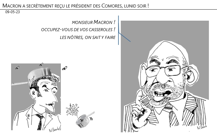 09/05/2023 – Macron a secrètement reçu le président des Comores, lundi soir !