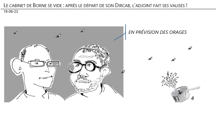 19/06/2023 – Le cabinet de Borne se vide : après le départ de son Dircab, l’adjoint fait ses valises !