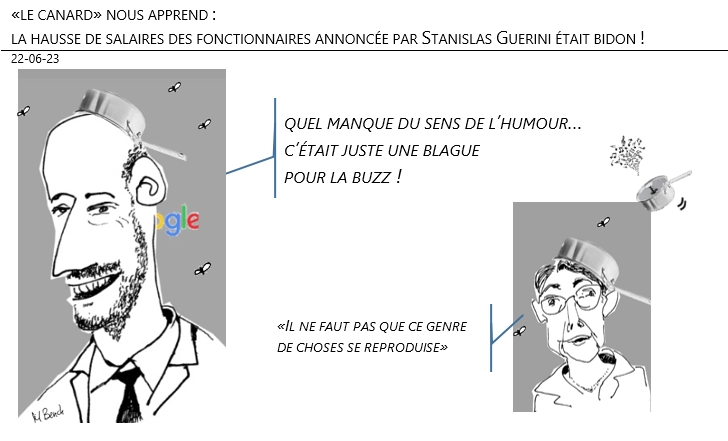 22/06/2023 – «le canard» nous apprend : la hausse des salaires des fonctionnaires annoncée par Stanislas Guerini était bidon !