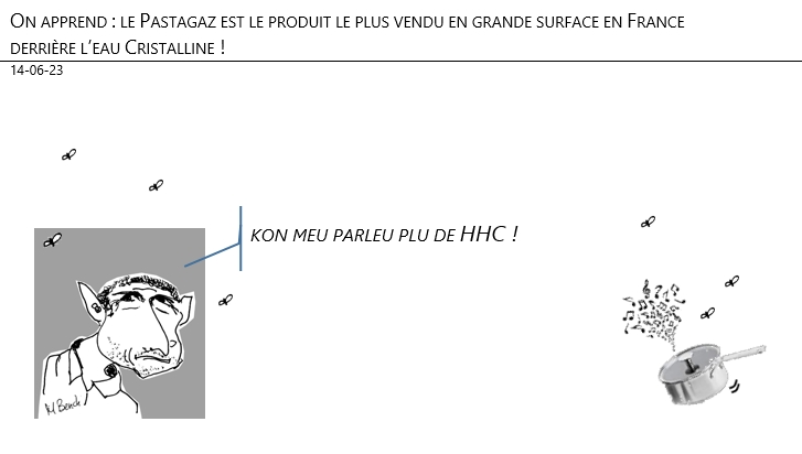 14/06/2023 – On apprend : le Pastagaz est le produit le plus vendu en grande surface en France derrière l’eau Cristalline !