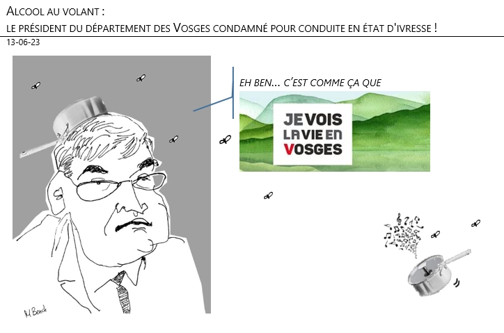 13/06/2023 – Alcool au volant : le président du département des Vosges condamné pour conduite en état d'ivresse !