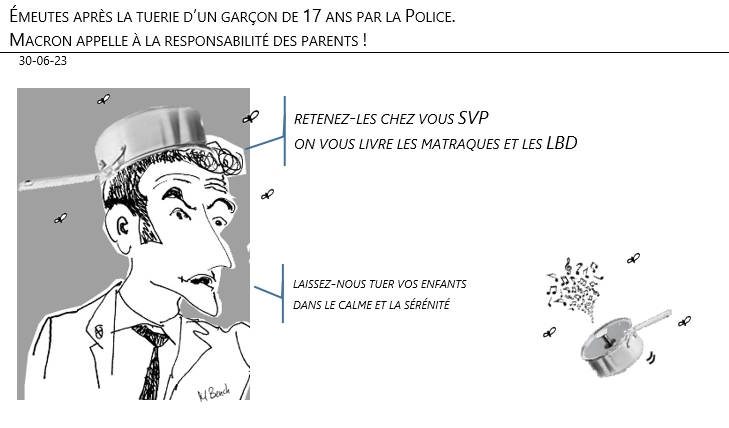 30/06/2023 – Émeutes après la tuerie d’un garçon de 17 ans par la Police. Macron appelle à la responsabilité des parents !