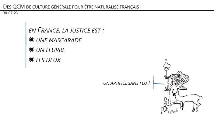 30/07/2023 – Des QCM de culture générale pour être naturalisé français !