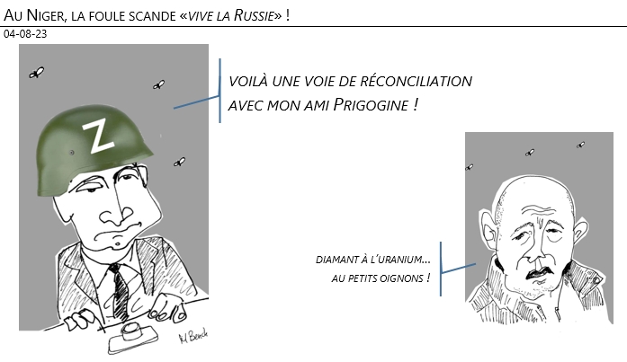 04/08/2023 – Au Niger, la foule scande «vive la Russie» !