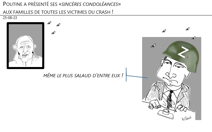 25/08/2023 – Poutine a présenté ses «sincères condoléances» aux familles de toutes les victimes du crash !