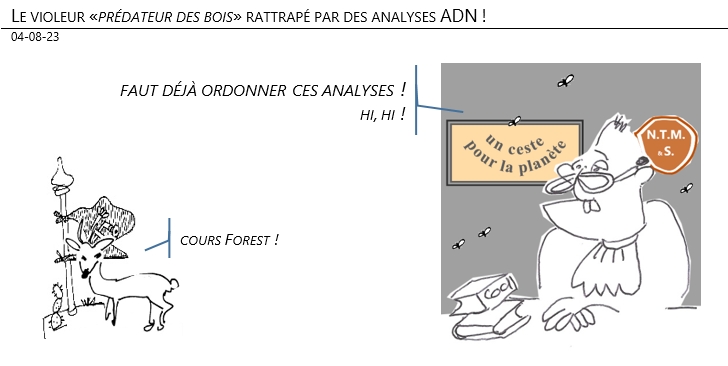 04/08/2023 – Le violeur «prédateur des bois» rattrapé par des analyses ADN !