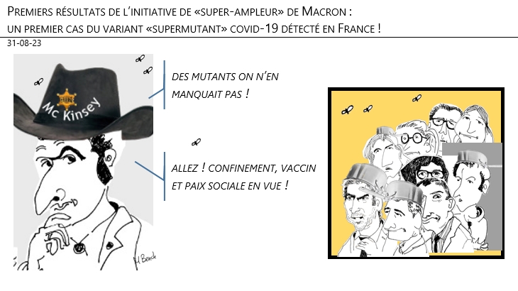 31/08/2023 – Premiers résultats de l’initiative de super-ampleur de Macron : un premier cas du variant «supermutant» détecté en France !